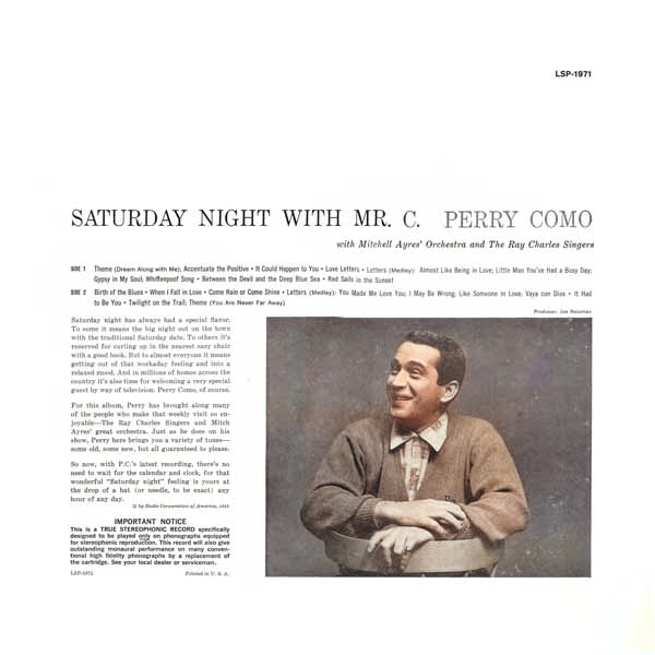Saturday Night With Mr. C. ~ LSP-1971