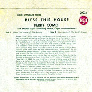 Perry Como - Bless this House - Australia EP issue