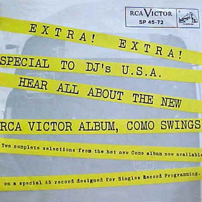 October 1959 DJ Promo for "Como Swings"