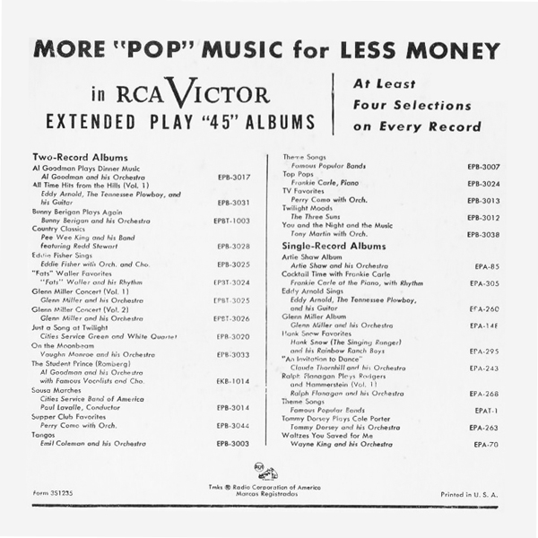 I Believe - 1954 Extended Play Covers