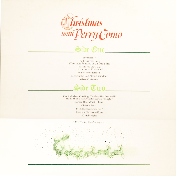 Christmas with Perry Como ~ Bonus album circa 1983