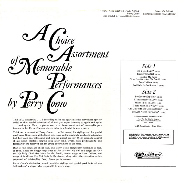 You Are Never Far Away ~ original album 1968