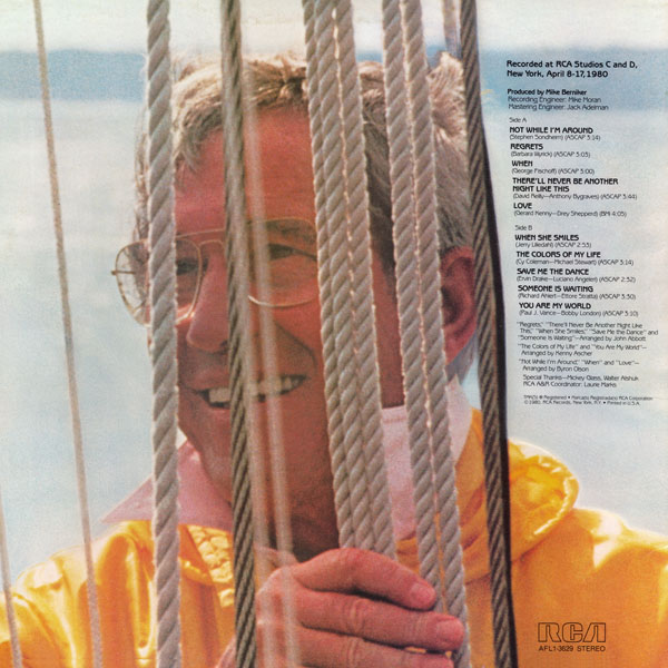 Perry Como ~ 1980 Back Cover