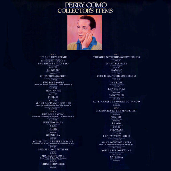 Perry Como ~ Collector's Items ~ Japan