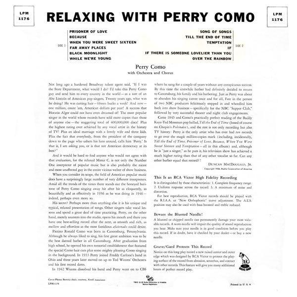 Relaxing With Perry Como