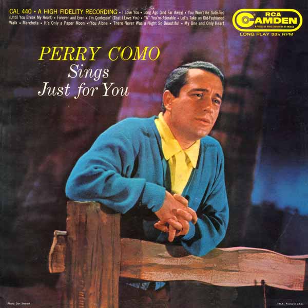 Perry Como Sings Just For You - 1958