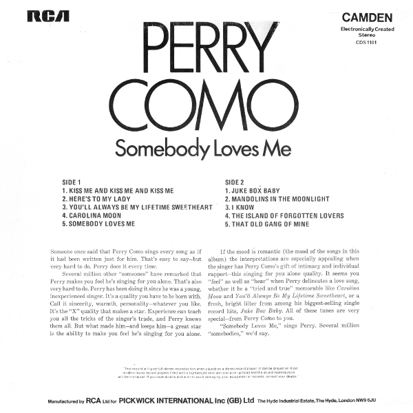 Somebody Loves Me - UK