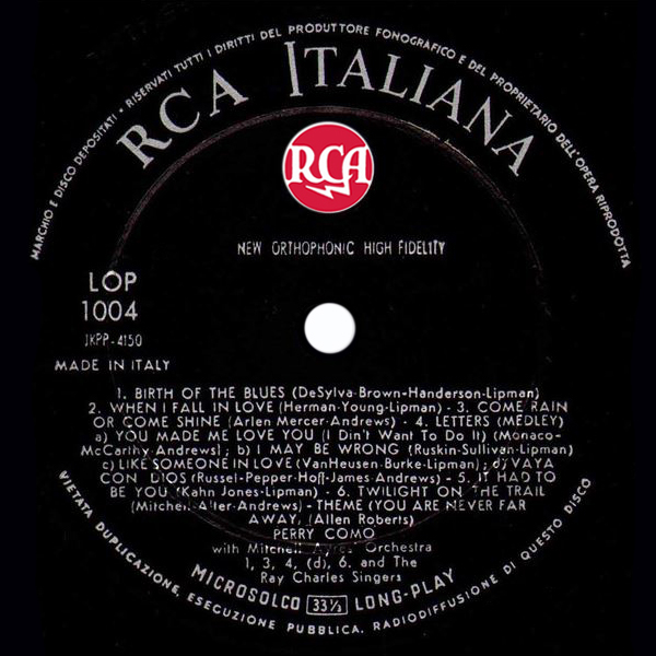 Perry Como Alla TV ~ LOP-1004