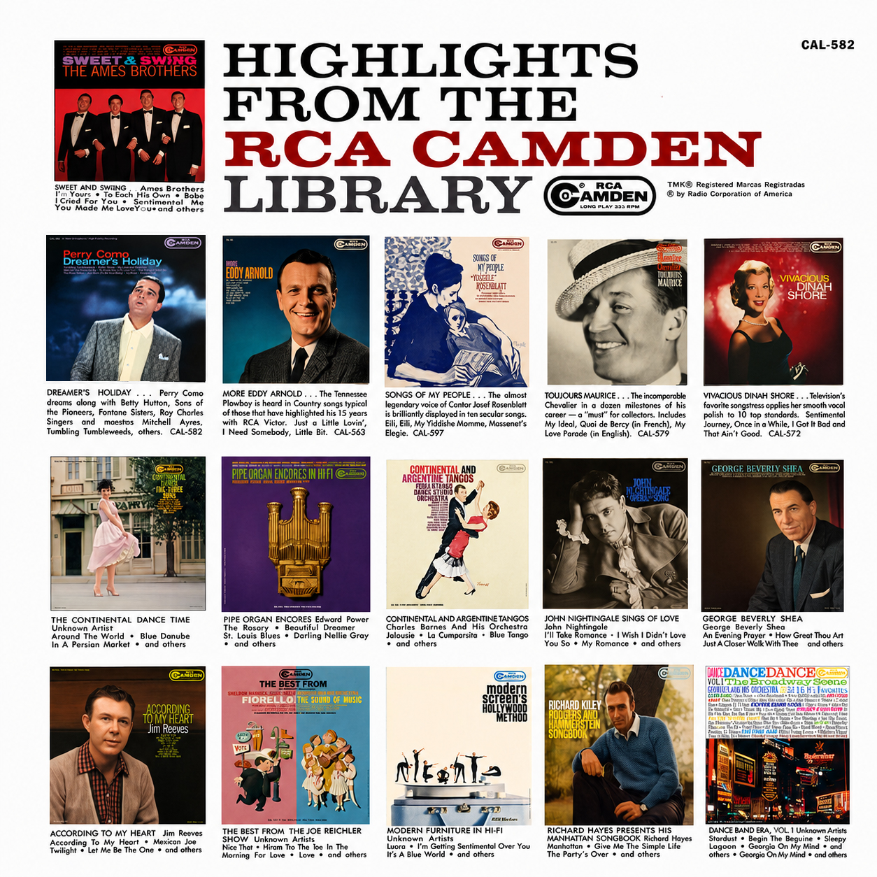 Dreamer's Holiday 1960 RCA Camden