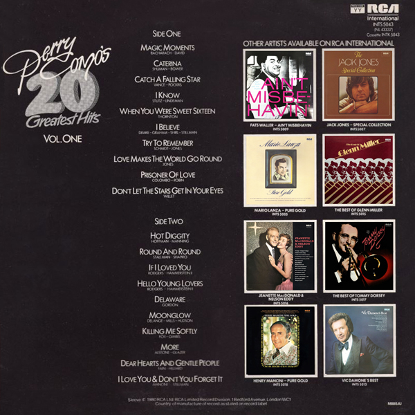 20 Greatest Hits Volume One - UK