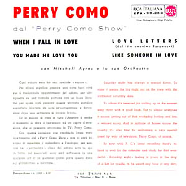 PERRY COMO&nbsp;― ALLA TV