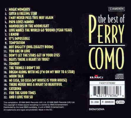 The Best of Perry Como - front cover