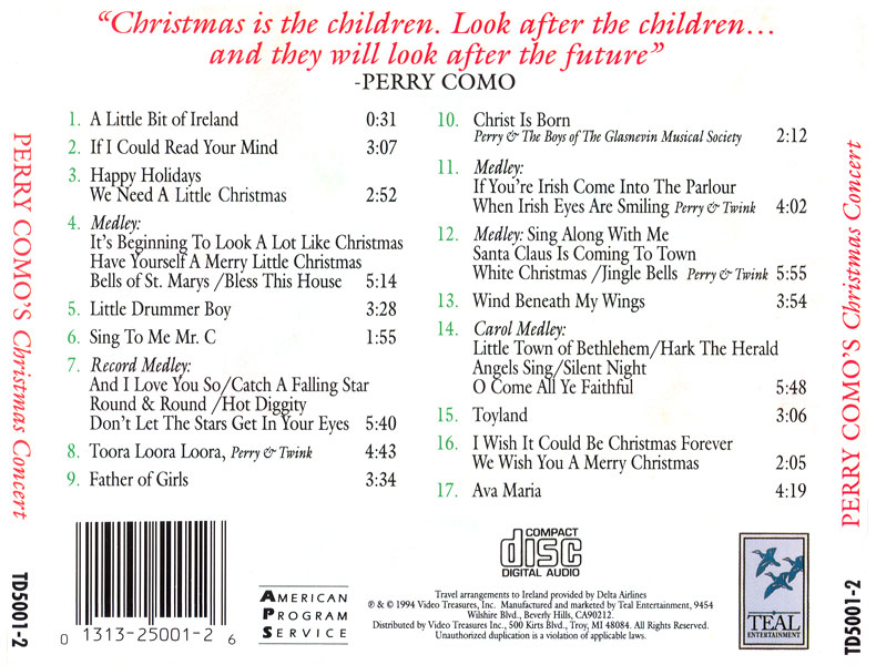 Irish Christmas Concert 'Live' - CD
