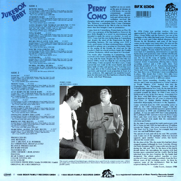 Juke Box Baby - Bear Family Records 1988