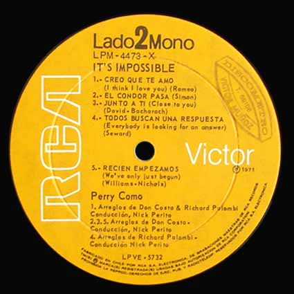 It's Impossible - Spanish Language Label 1