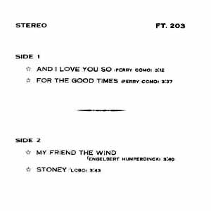 And I Love You So / For the Good Times - Thailand EP
